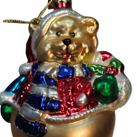 VTG Thomas Pacconi Dangle Legs Blown Bear Glass CHRISTMAS ORNAMENT HolidayDecor - Picture 2 of 7